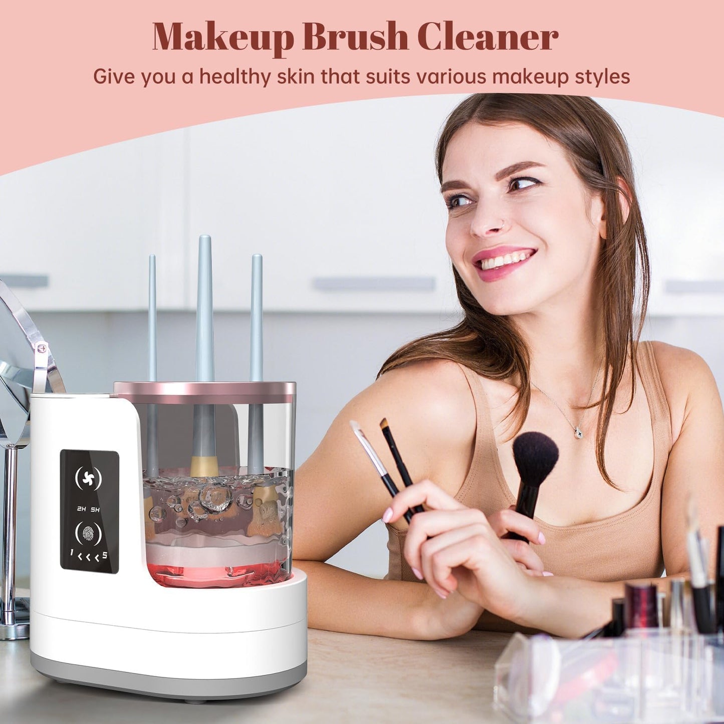 3 IN 1 Electric Makeup Brush Cleaner Machine